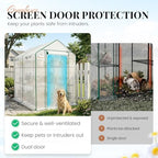 king bird premium greenhouse for outdoors, 84x56x77 upgraded, side view