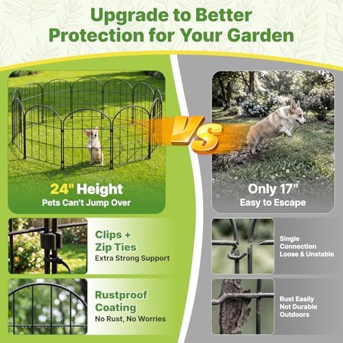 decorative garden fence panels - 24in (h) x, close-up detail