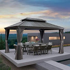 purple leaf gazebo 10' x 14' built-in drainage, view 9