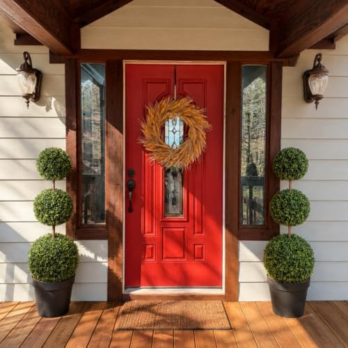 haute decor set of 2 adjustable artificial topiaries, close-up detail