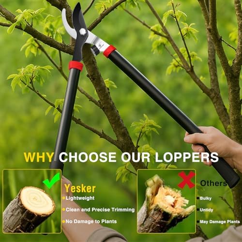 yesker 28" loppers for tree trimming heavy duty on a desk or shelf