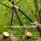 yesker 28" loppers for tree trimming heavy duty on a desk or shelf
