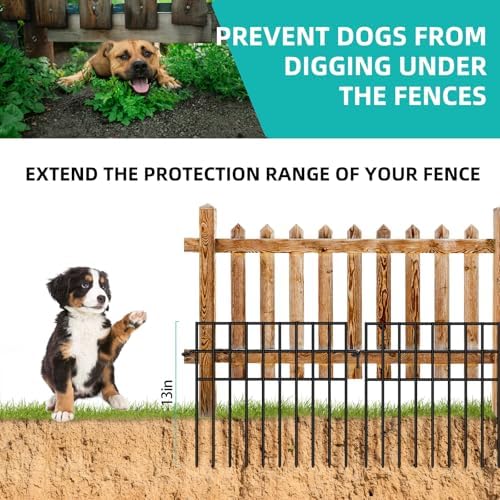 14 panels animal barrier fence, no dig fences, close-up detail