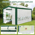 eagle peak 12x8 walk in pop up greenhouse shown in use