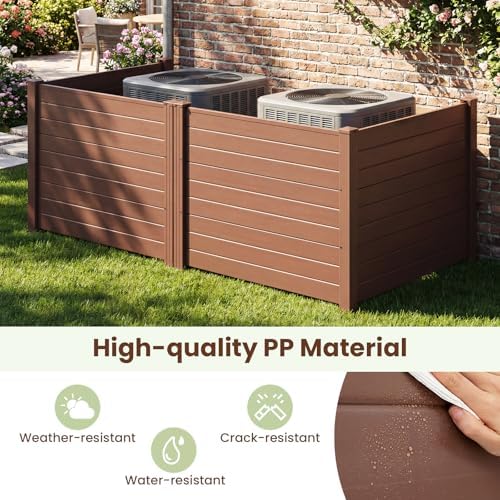s afstar 2 panels outdoor privacy fence, 48” shown in use