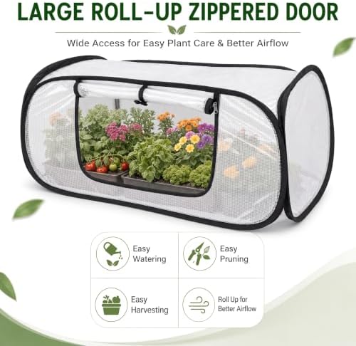 plant covers freeze protection-mini pop up greenhouse for on a desk or shelf