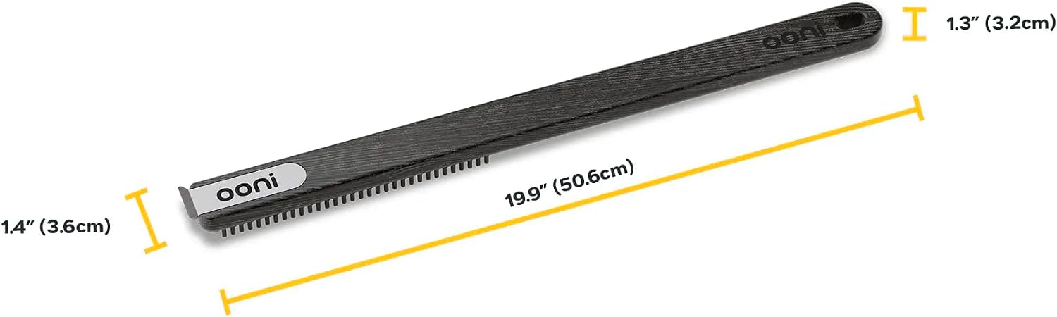 Ooni Wire Brush & Scraper – BBQ and Pizza Stone Cleaner, Grill Cleaner, Outdoor Cooking Tools, Barbecue Utensils - Short Handle