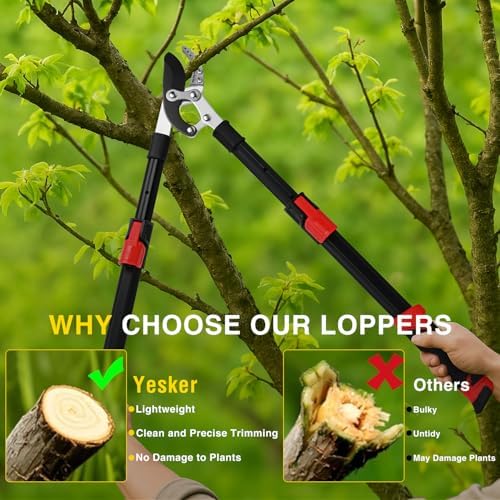 yesker 27-35" extendable loppers for tree trimming heavy on a desk or shelf