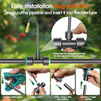 98ft 1/2" drip irrigation system kit with water, package contents