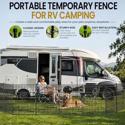 no dig garden fence, dog fencing outdoor for showing dimensions