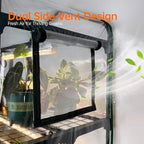bstrip 4-tier indoor greenhouse with grow lights, seed, close-up detail
