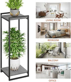 2-tier oak grey plant stand indoor 34" tall, package contents