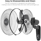 fanspex 18" wall mounted fan for home garage on a desk or shelf