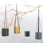Plant Hangers PU Leather 2Pcs, Hanging Planters for Indoor and Outdoor for Wall Decor, Modern Minimalist Home Decoration for Plants Lovers Leather Rope (Plant and Pot Not Included) (Brown)