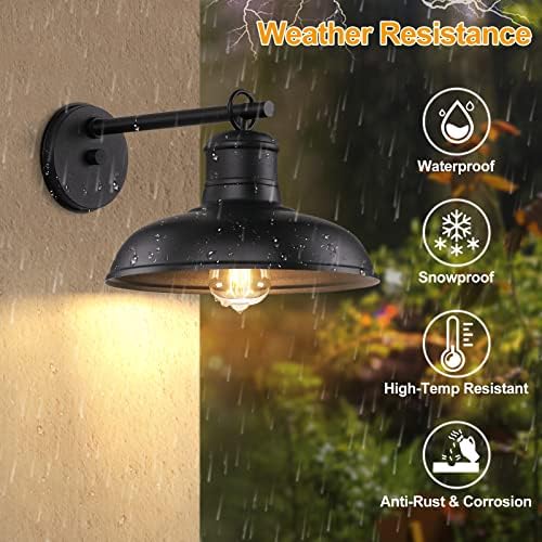 outdoor wall lights, exterior farmhouse barn light fixtures, side view