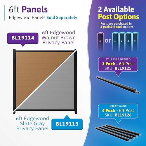 wambam 6ft aluminum post for composite fences, package contents
