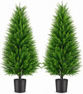 artificial topiary cedar trees, 3ft tall, set of, main product view