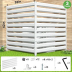 metal privacy fence screen, 42" h×38" w (3 shown in use