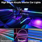 acrylic interior car led lights with remote and, close-up detail