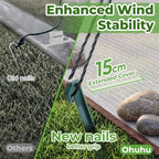 portable greenhouse for outsides, ohuhu heavy duty green, side view