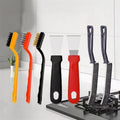 7 Piece Kitchen Cleaning Brush Set, Gas Stove Gap Brush and Scraper Kit for Deep Cleaning and Stain Removal