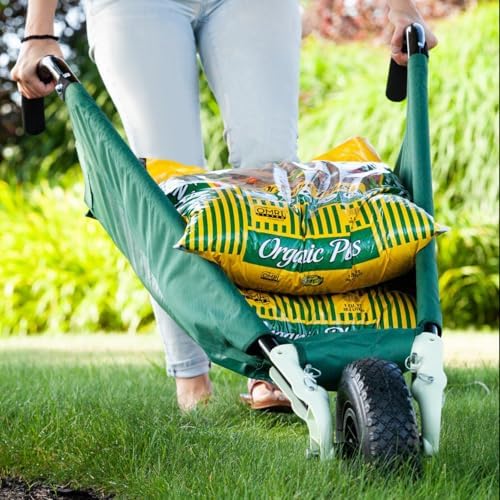 allsop wheeleasy le - foldable garden cart (wheelbarrow), close-up detail