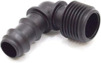 S&M 544200 Threaded Elbow 16mm x 3/4" Drip Irrigation, Black