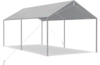 quictent 10x15 ft heavy duty car canopy galvanized, main product view