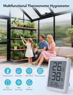 6x10ft greenhouse with hygrometer, windproof warm plant green shown in use
