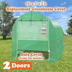 replacement greenhouse cover for walk in greenhouse frame, side view