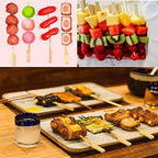 7 Inch(1000 Pack) Bamboo Wooden Paddle Picks Skewers for Cocktail，Appetizers，Fruit Kabobs，Sandwich，Barbeque Snacks…