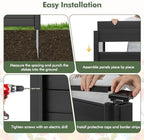 giantex no-dig air conditioner fence, 2 panels, 48''w showing dimensions