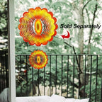 Sun Wind Spinner Outdoor Decor, Yellow Orange Sunflower 6 Inch 3D Wind Sculpture for Garden Patio Yard Hanging, Ideal Gifts for Mom Women