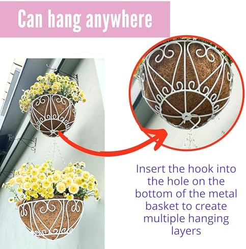 lalagreen hanging planter for outdoor (20 inch, 4, front angle view