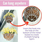 lalagreen hanging planter for outdoor (20 inch, 4, front angle view