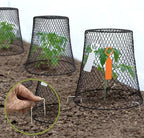 9.13"×9.13" chicken wire cloche plant covers garden netting on a desk or shelf
