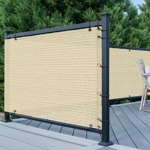 tang 3' x 50' balcony privacy screen fence on a desk or shelf