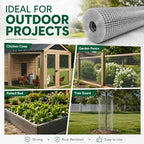 Trenk Hardware Cloth 1/4 inch Wire Mesh Roll 36'' x 100' 23 Gauge | Heavy-Duty Galvanized Chicken Wire Fencing for Garden Fencing, Gopher Mesh, and Small Animal Enclosures