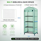 yesker mini greenhouse 27"x20"x63" portable indoor / outdoor shown in use