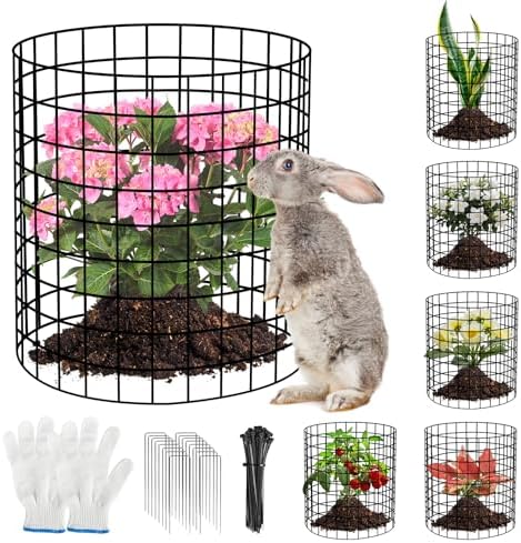 plant protectors from animals wire plant protector cage, front angle view