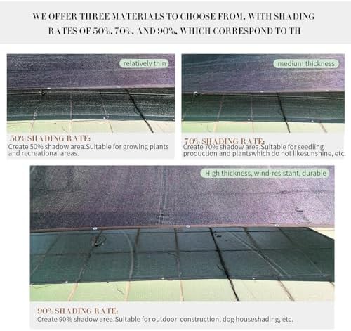 garden shade cloth suitable for plants outdoor vegetables showing dimensions