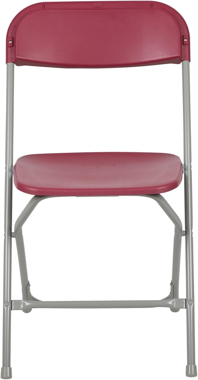 Flash Furniture Hercules Series Plastic Folding Chair - Red - 650LB Weight Capacity Comfortable Event Chair - Lightweight Folding Chair