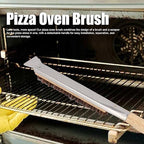Pizza Oven Brush Scraper Detachable Handle Coconut Fiber Outdoor Accessories