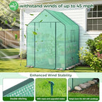 ohuhu greenhouse for outdoors with screen windows, 57 on a desk or shelf