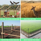 garden netting, 50' x 50' heavy duty bird, front angle view