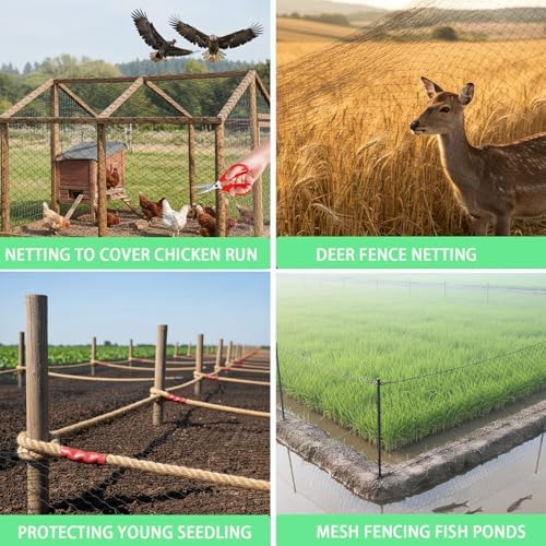 garden netting, 50' x 50' heavy duty bird, front angle view