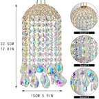 12.8'' crystal wind chime suncatchers wind chimes for, side view