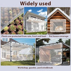 clear tarp 10'x12' 8mil - heavy-duty transparent waterproof, close-up detail