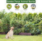 10 panel no dig decorative garden fence with showing dimensions