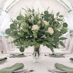 rowfad 135 pcs artificial eucalyptus stems, mixed greenery on a desk or shelf
